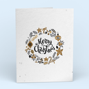 Golden Wreath Christmas Card Pack