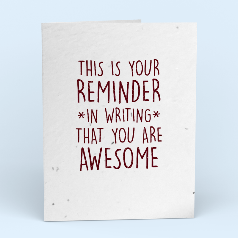 Reminder In Writing