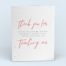 Thank You For Teaching Me